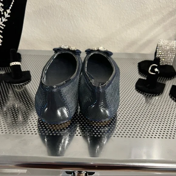 Coach Poppy Caper Navy Ballet Flats Size 6.5 - Picture 5 of 8